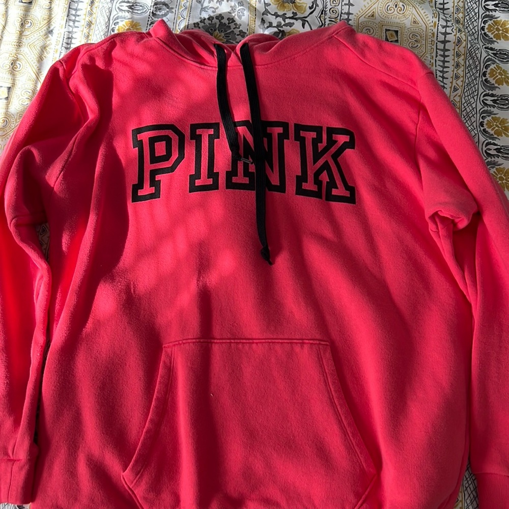 PINK hot pink campus hoodie